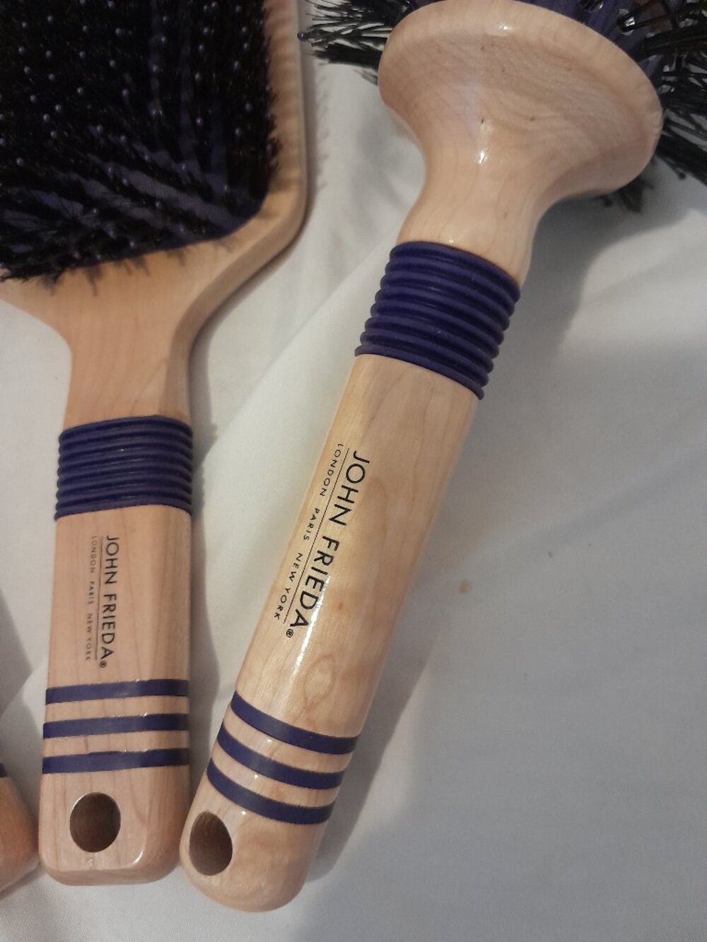 John Frieda 3-Pc Pro Hair Brush Set - Boar Bristle & Paddle - New Unused Bundle - Picture 2 of 7